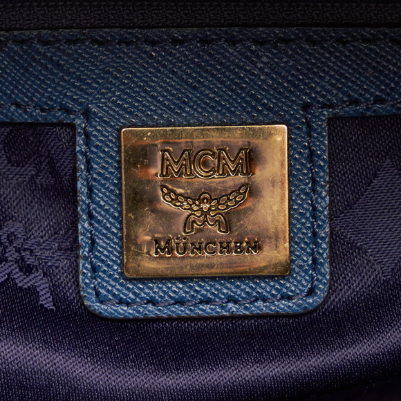 MCM shoulder bag blue leather ladies - Picture 8 of 10